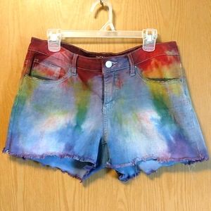 Gay AF tie dye shorts